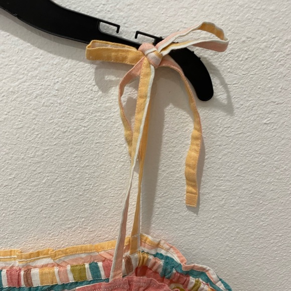 Roxy Juniors Bikini Mood Cotton & Linen Blend Striped Camisole Top - L - Picture 7 of 9